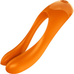 Satisfyer Candy Cane Silicone Rechargeable Mini Vibrator - Orange