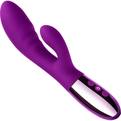 Le Wand Blend Waterproof Rechargeable Silicone Dual Stimulation Vibrator - Dark Cherry