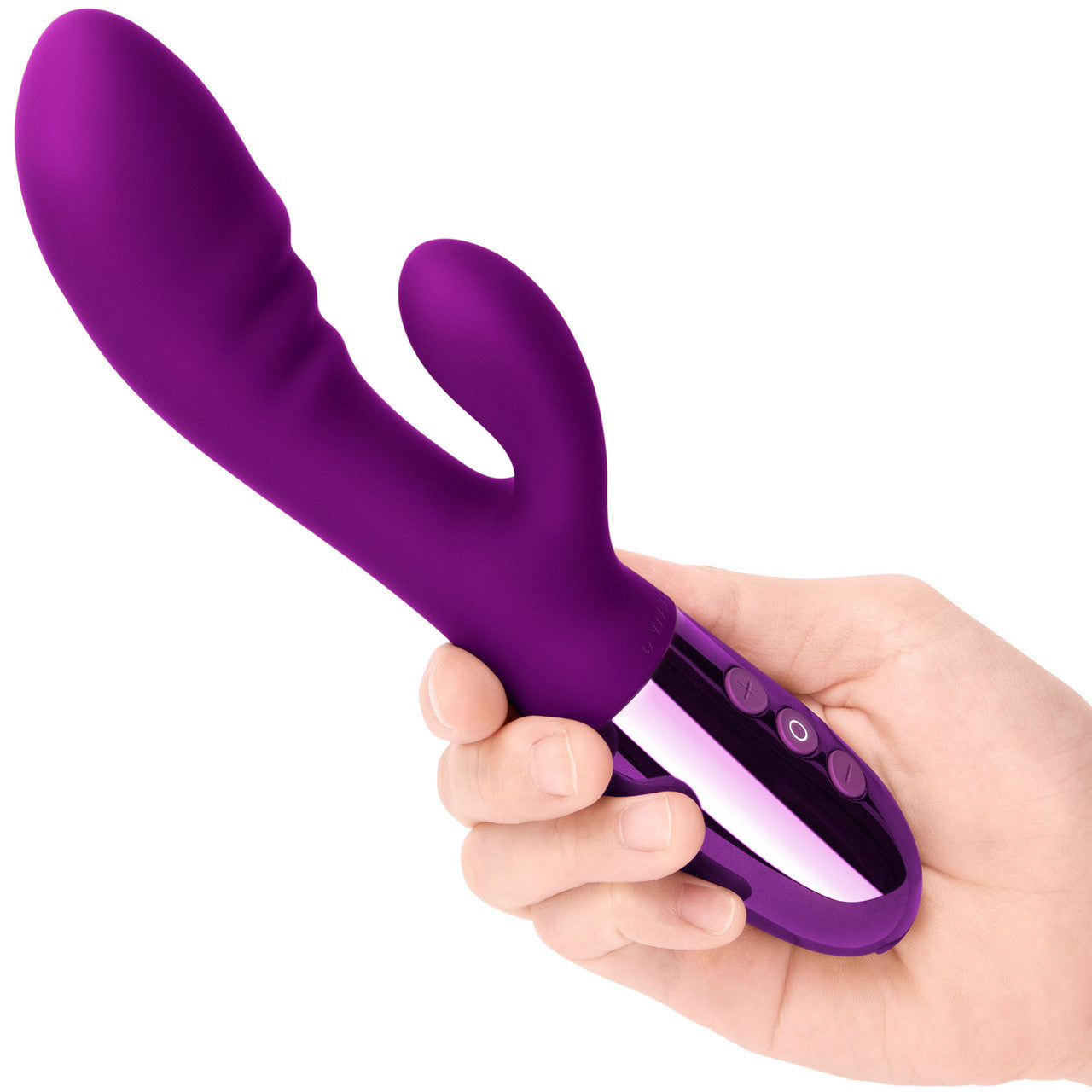 Le Wand Blend Waterproof Rechargeable Silicone Dual Stimulation Vibrator - Dark Cherry