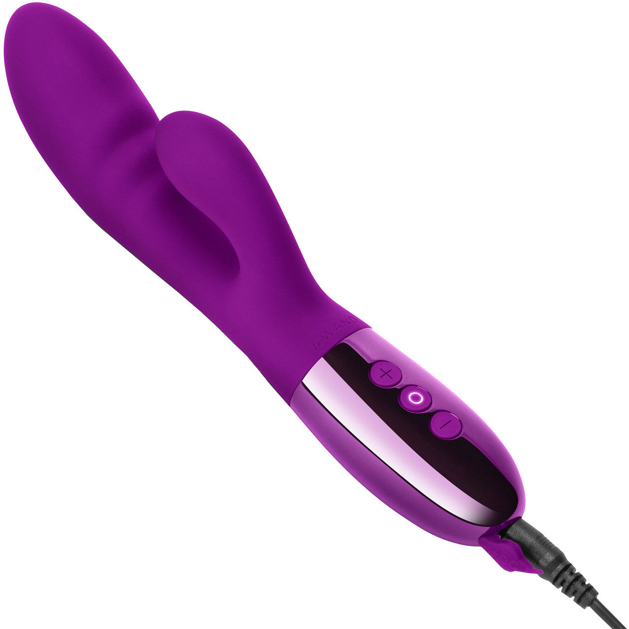 Le Wand Blend Waterproof Rechargeable Silicone Dual Stimulation Vibrator - Dark Cherry