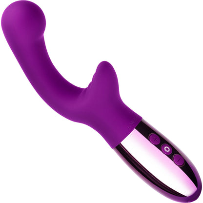 Le Wand XO Waterproof Rechargeable Silicone Dual Stimulation Vibrator - Dark Cherry