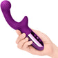 Le Wand XO Waterproof Rechargeable Silicone Dual Stimulation Vibrator - Dark Cherry