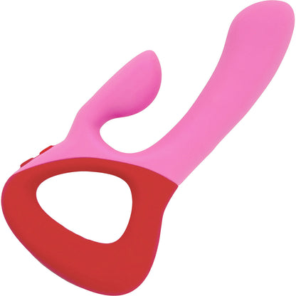 Unbound Clutch Rechargeable Waterproof Silicone Dual Stimulation Vibrator - Poppy & Cerise