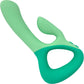 Unbound Clutch Rechargeable Waterproof Silicone Dual Stimulation Vibrator - Mint & Sea