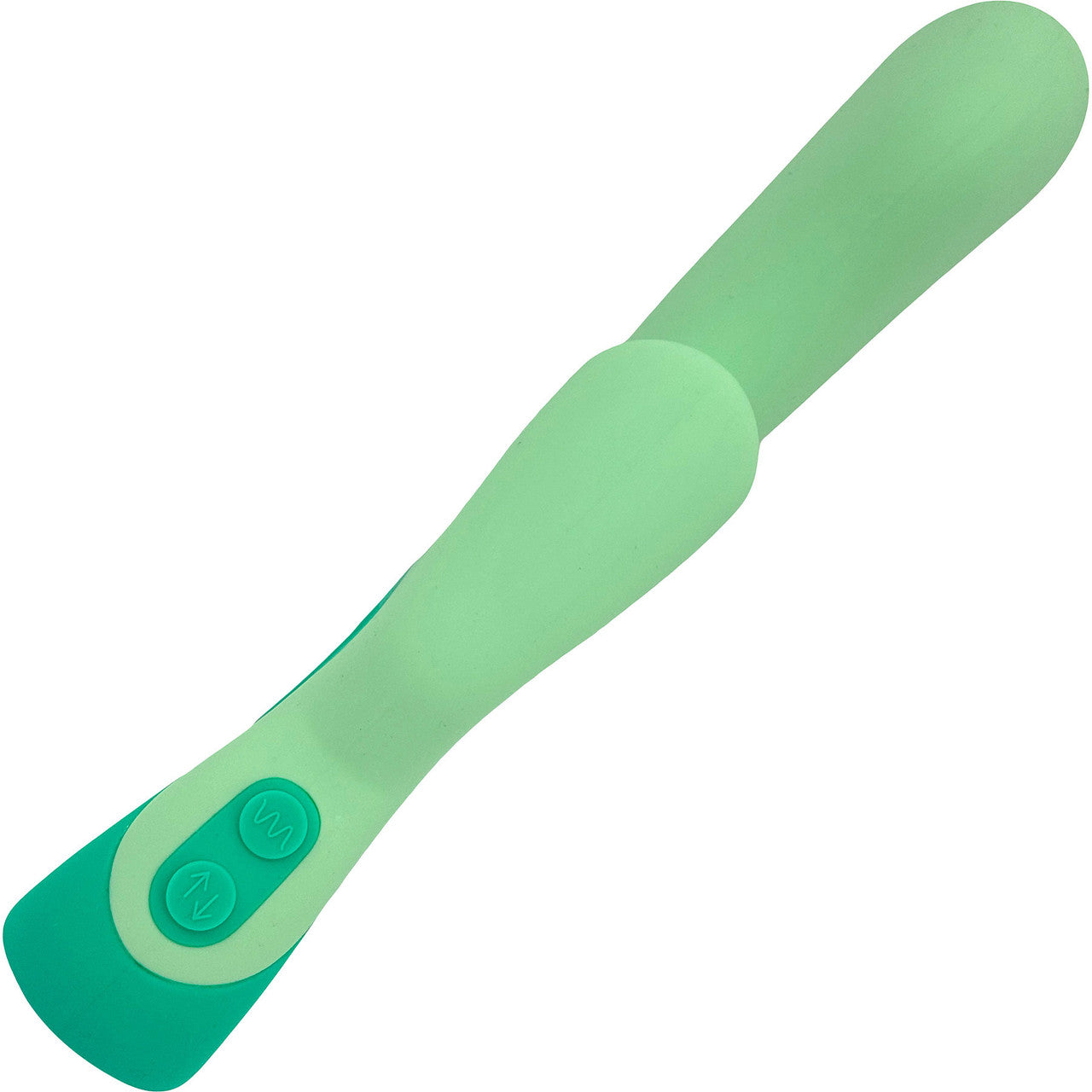 Unbound Clutch Rechargeable Waterproof Silicone Dual Stimulation Vibrator - Mint & Sea