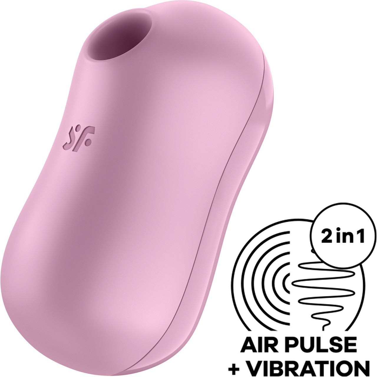 Satisfyer Cotton Candy Pressure Wave Rechargeable Waterproof Clitoral Stimulator - Lilac