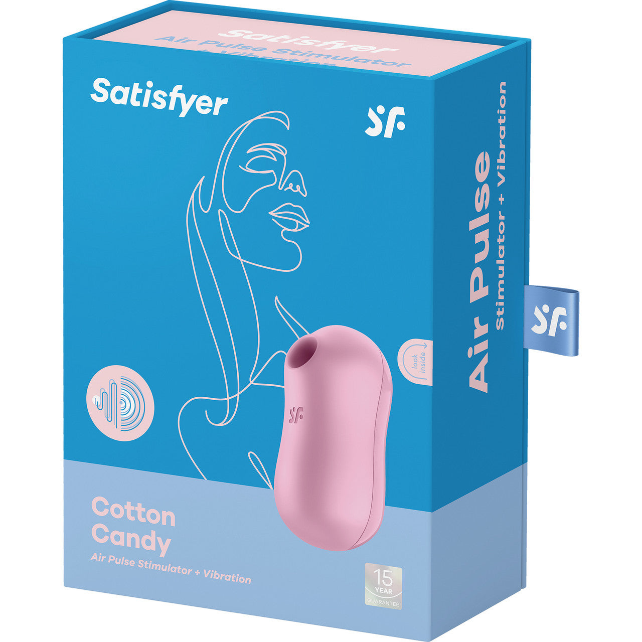 Satisfyer Cotton Candy Pressure Wave Rechargeable Waterproof Clitoral Stimulator - Lilac