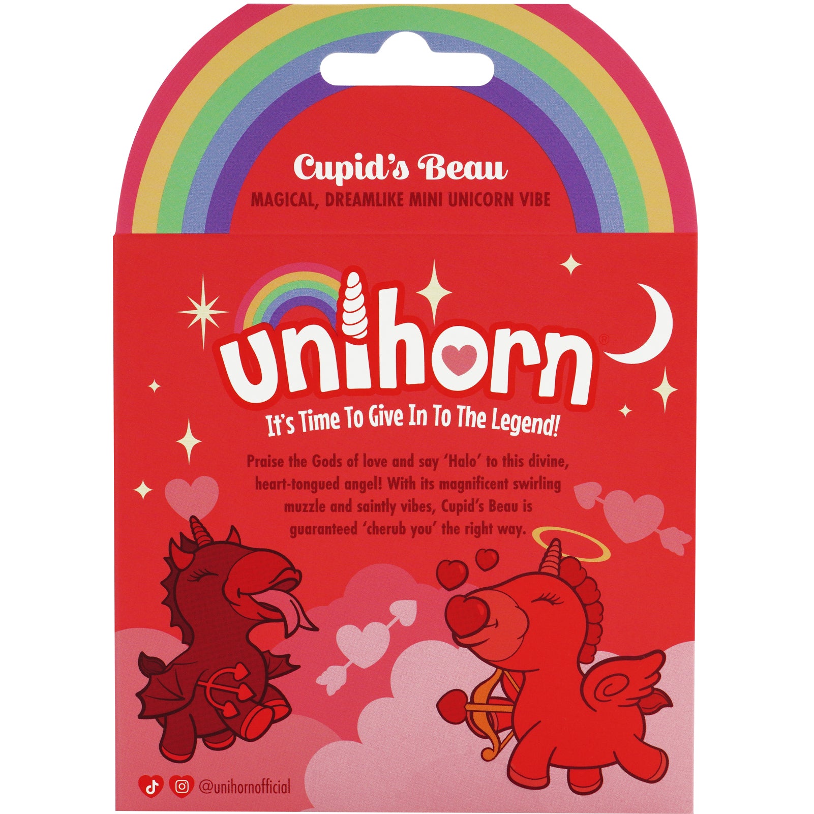 Unihorn Cupid's Beau The Nuzzling Nose Swirling Silicone Clitoral Vibrator - Red