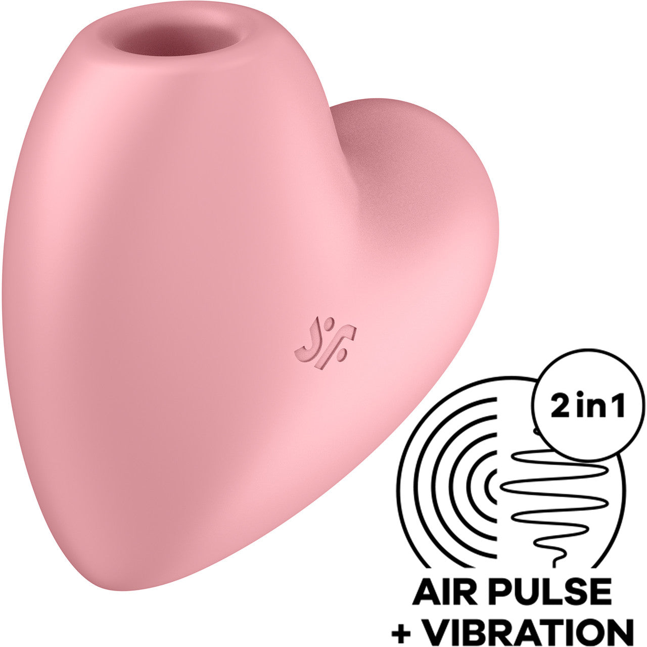 Satisfyer Cutie Heart Pressure Wave Rechargeable Waterproof Clitoral Stimulator - Pink