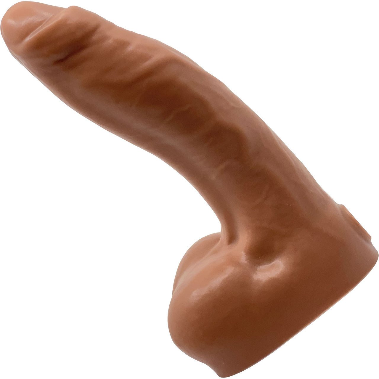 BIG Daddy Dakota Uncut XXL 10" Platinum Silicone Realistic Dildo With Balls By Dee's Big Daddies - Caramel