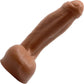 BIG Daddy Dakota Uncut XL 9" Platinum Silicone Realistic Dildo With Balls By Dee's Big Daddies - Caramel