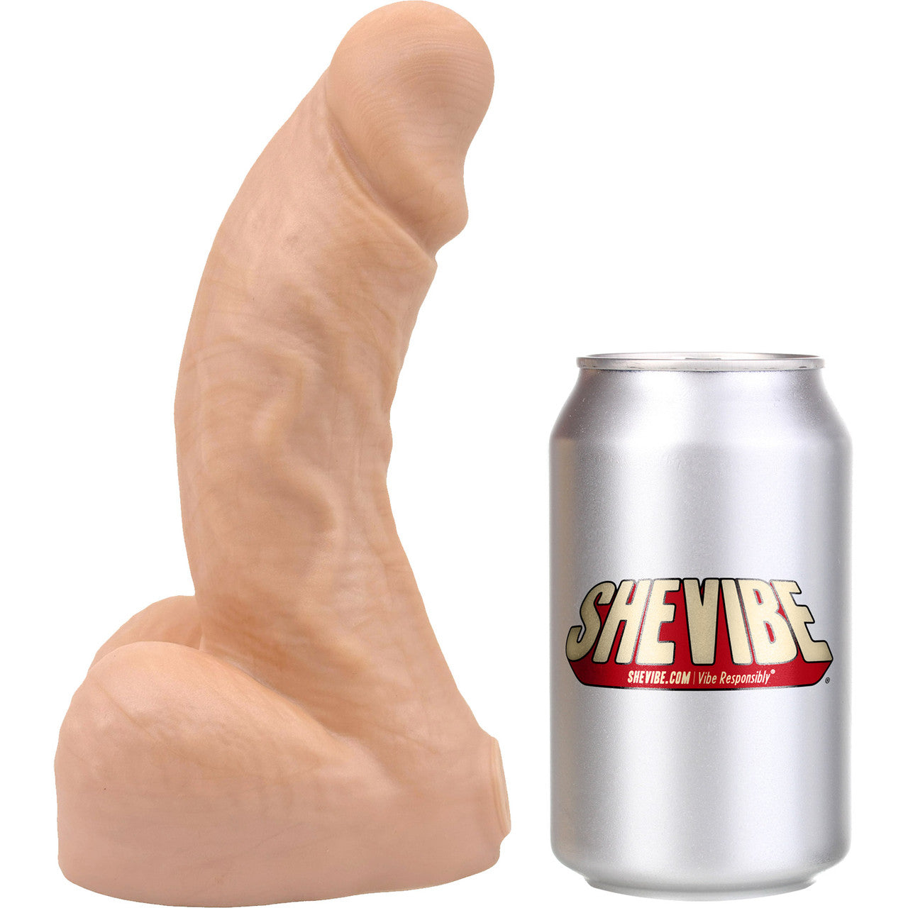 BIG Daddy Dallas Large 8" Platinum Silicone Realistic Dildo By Dee's Big Daddies - Vanilla