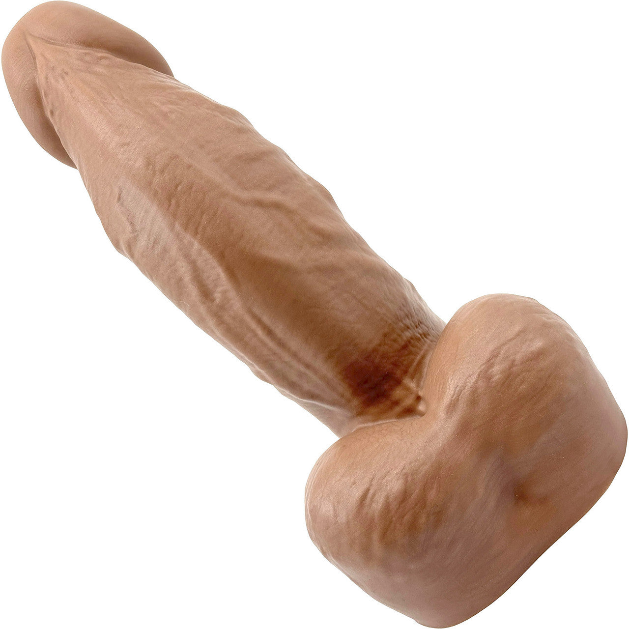 BIG Daddy Dallas XL 9" Platinum Silicone Realistic Dildo By Dee's Big Daddies - Caramel