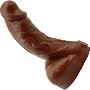 BIG Daddy Dallas Large 8" Platinum Silicone Realistic Dildo By Dee's Big Daddies - Chocolate