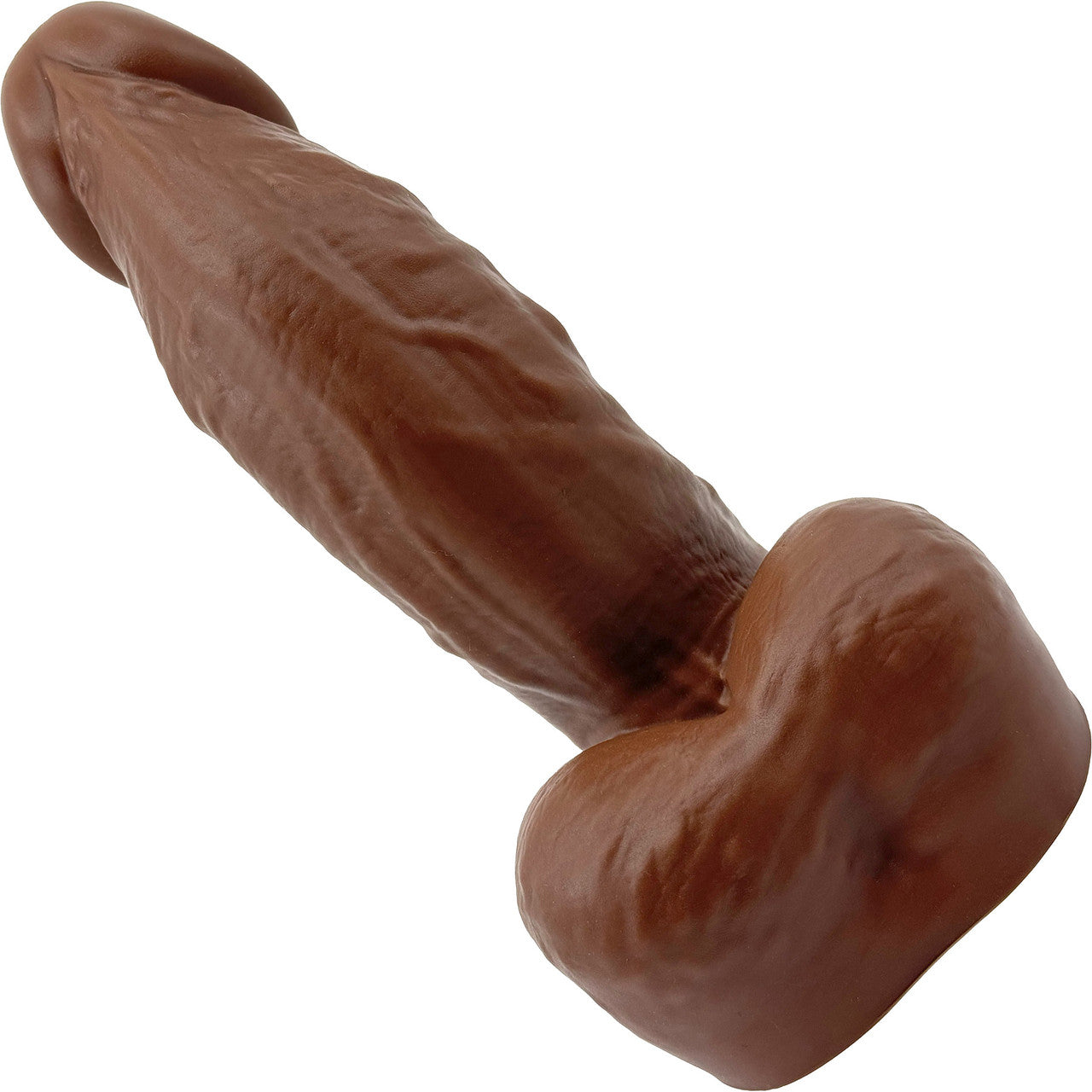 BIG Daddy Dallas Large 8" Platinum Silicone Realistic Dildo By Dee's Big Daddies - Chocolate