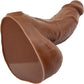 BIG Daddy Dallas Large 8" Platinum Silicone Realistic Dildo By Dee's Big Daddies - Chocolate