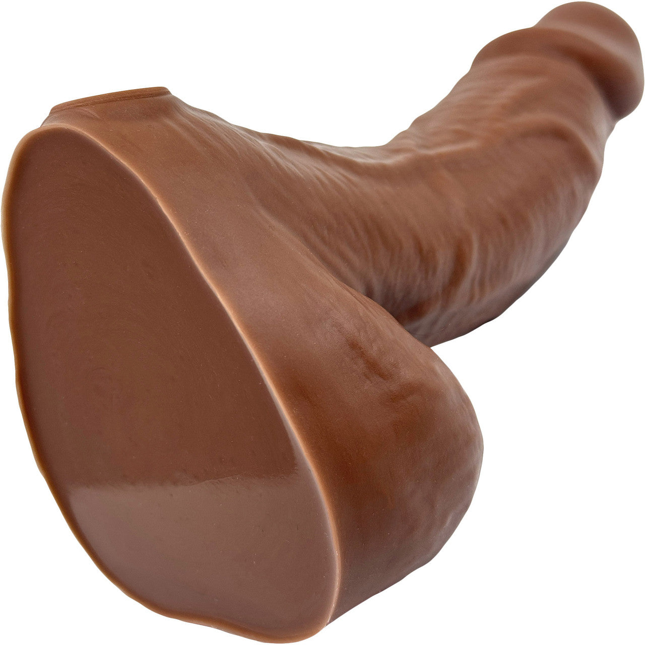 BIG Daddy Dallas Large 8" Platinum Silicone Realistic Dildo By Dee's Big Daddies - Chocolate