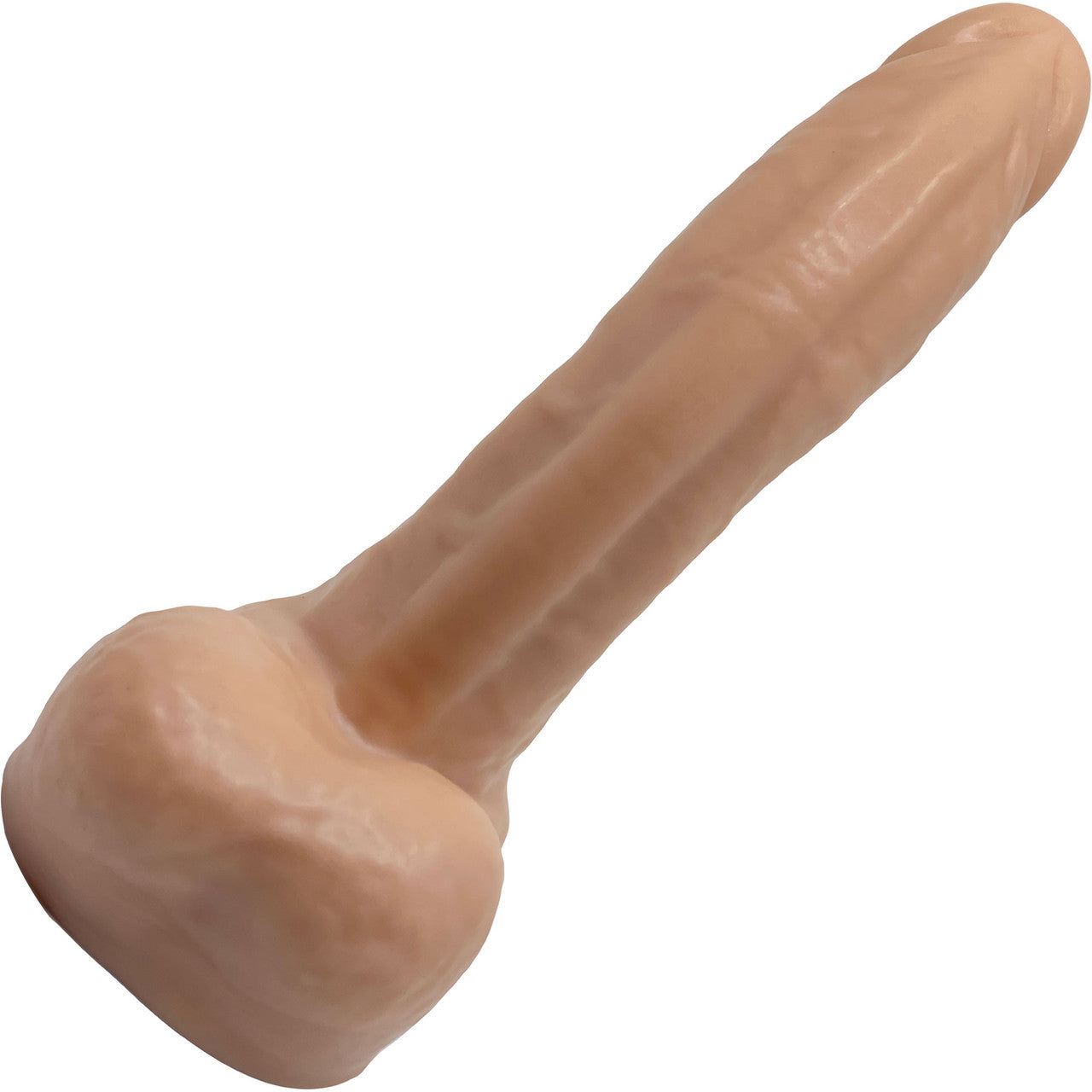 BIG Daddy Dante Large 8" Platinum Silicone Realistic Dildo With Balls By Dee's Big Daddies - Vanilla