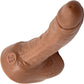 BIG Daddy Dante Large 8" Platinum Silicone Realistic Dildo With Balls By Dee's Big Daddies - Caramel