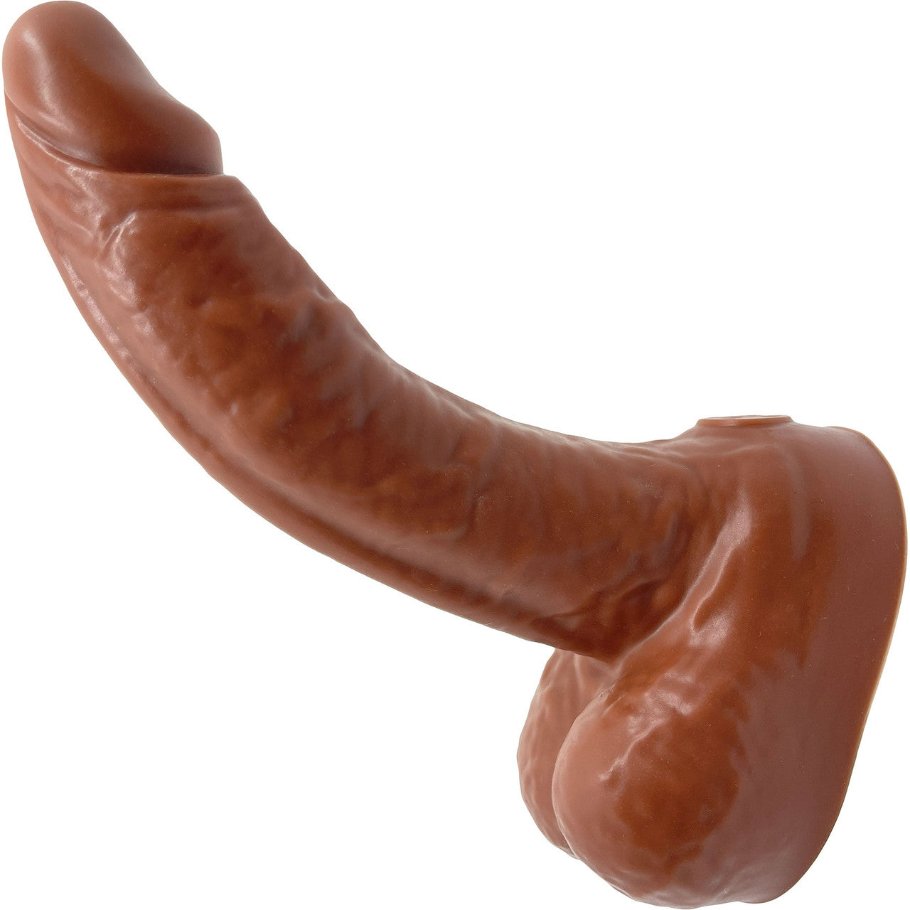 BIG Daddy Dante Large 8" Platinum Silicone Realistic Dildo With Balls By Dee's Big Daddies - Chocolate