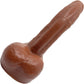 BIG Daddy Dante Large 8" Platinum Silicone Realistic Dildo With Balls By Dee's Big Daddies - Chocolate