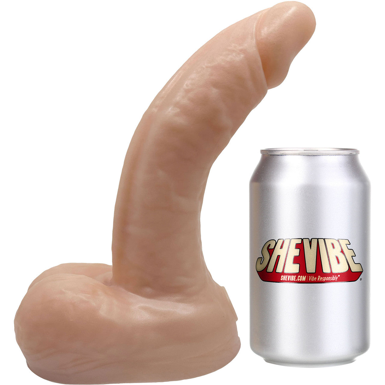 BIG Daddy Dante XL 9.5" Platinum Silicone Realistic Dildo With Balls By Dee's Big Daddies - Vanilla