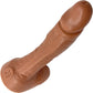 BIG Daddy Dante XL 9.5" Platinum Silicone Realistic Dildo With Balls By Dee's Big Daddies - Caramel