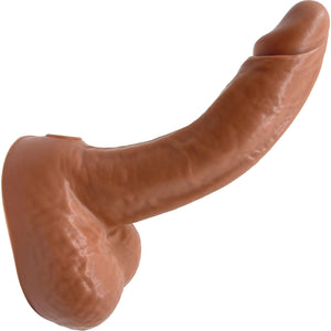 BIG Daddy Dante XL 9.5" Platinum Silicone Realistic Dildo With Balls By Dee's Big Daddies - Caramel