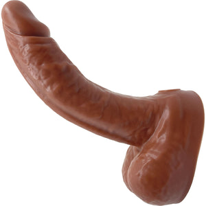 BIG Daddy Dante XL 9.5" Platinum Silicone Realistic Dildo With Balls By Dee's Big Daddies - Chocolate