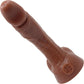 BIG Daddy Dante XL 9.5" Platinum Silicone Realistic Dildo With Balls By Dee's Big Daddies - Chocolate