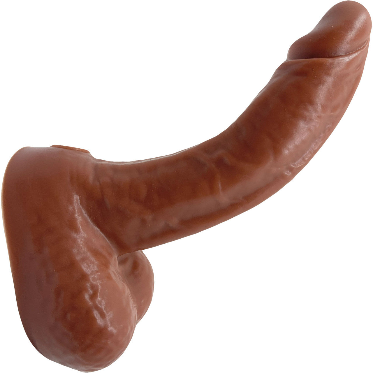 BIG Daddy Dante XL 9.5" Platinum Silicone Realistic Dildo With Balls By Dee's Big Daddies - Chocolate