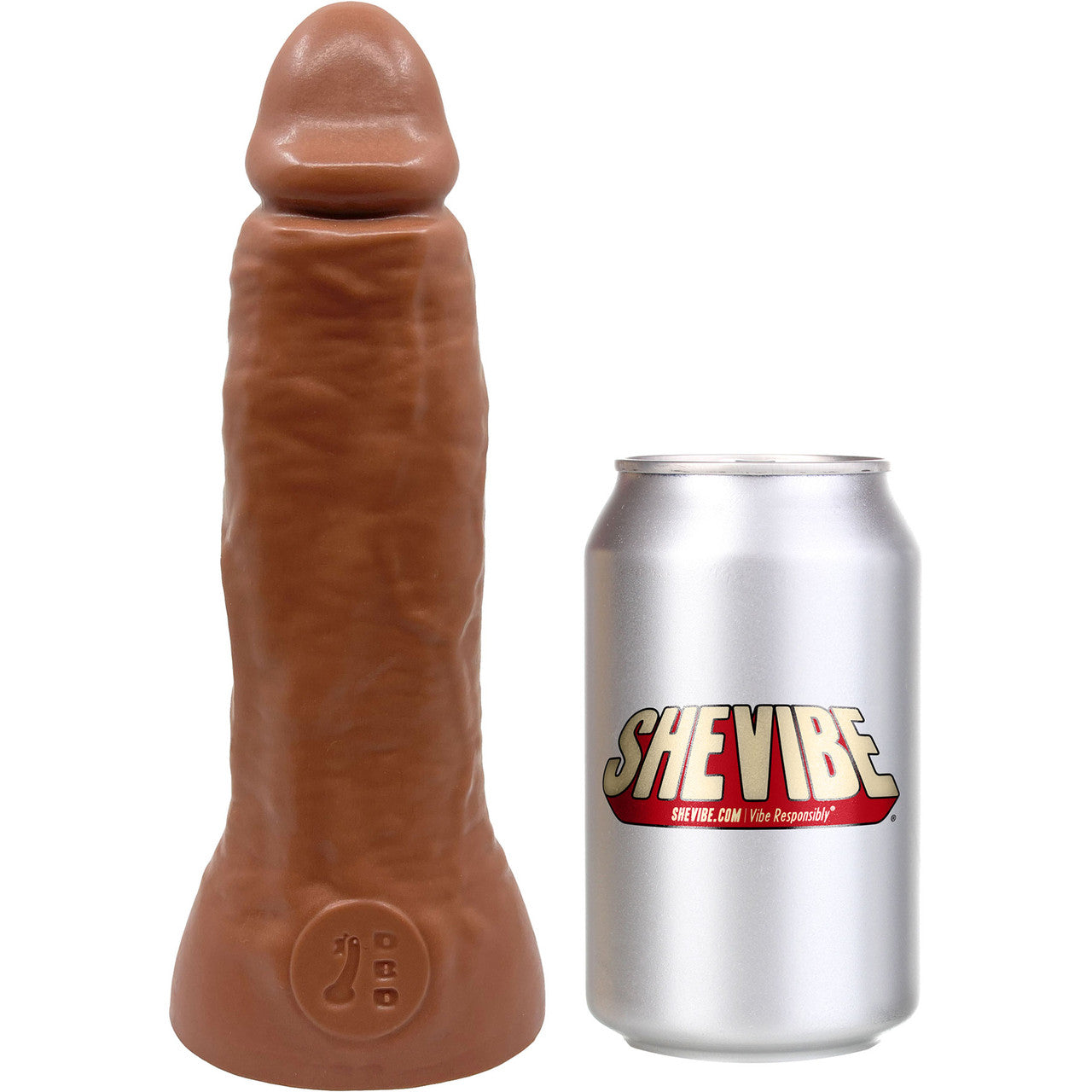 BIG Daddy Darren XL 8.5" Platinum Silicone Realistic Vac-U-Lock Dildo By Dee's Big Daddies - Caramel