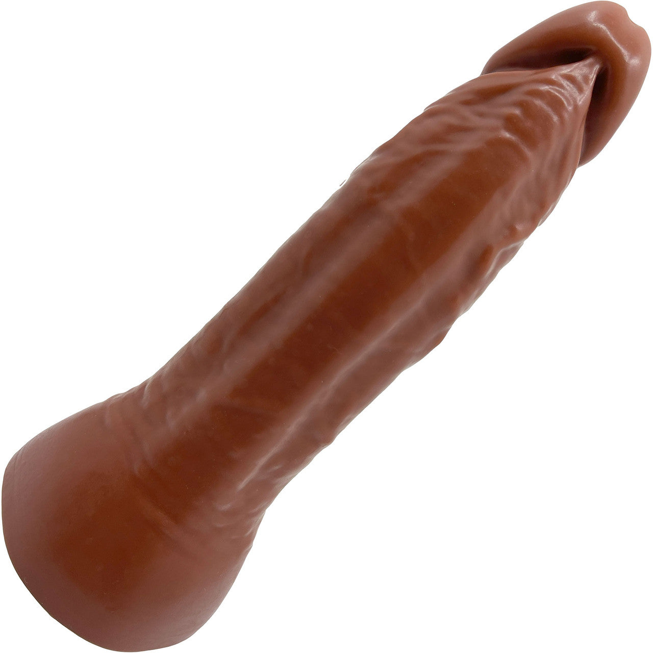 BIG Daddy Darren XL 8.5" Platinum Silicone Realistic Vac-U-Lock Dildo By Dee's Big Daddies - Chocolate