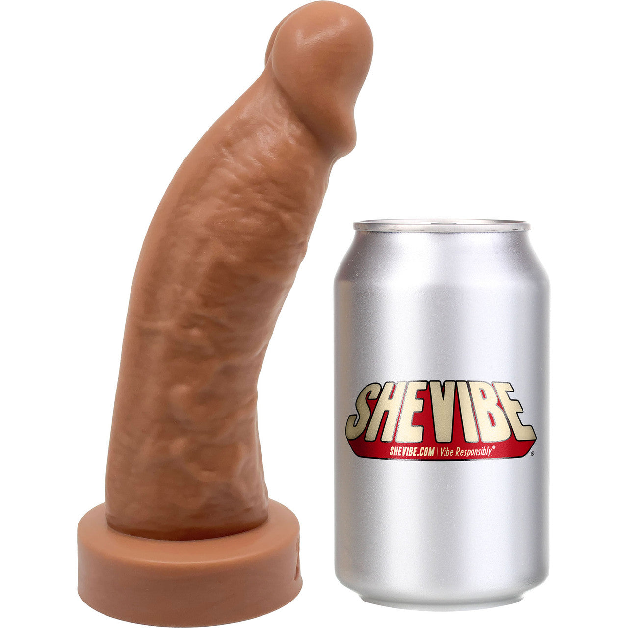 BIG Daddy Diedrich Large 8.25" Platinum Silicone Realistic Dildo By Dee's Big Daddies - Caramel