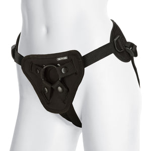 Vac-U-Lock Platinum Corset Harness With Plug By Doc Johnson - Black