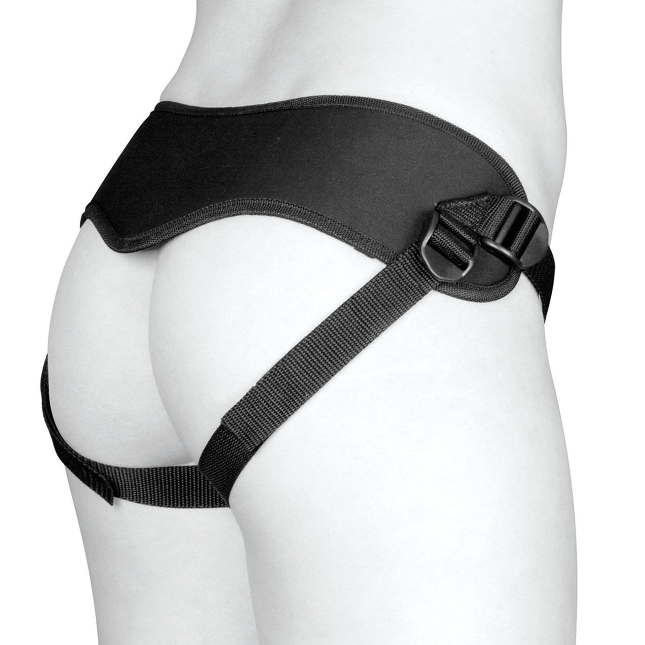 Vac-U-Lock Supreme Harness With Vibrating Plug By Doc Johnson - Black