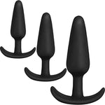 Mood Naughty 1 Silicone Butt Plug Trainer Set by Doc Johnson - Black