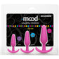 Mood Naughty 1 Silicone Butt Plug Trainer Set by Doc Johnson - Pink