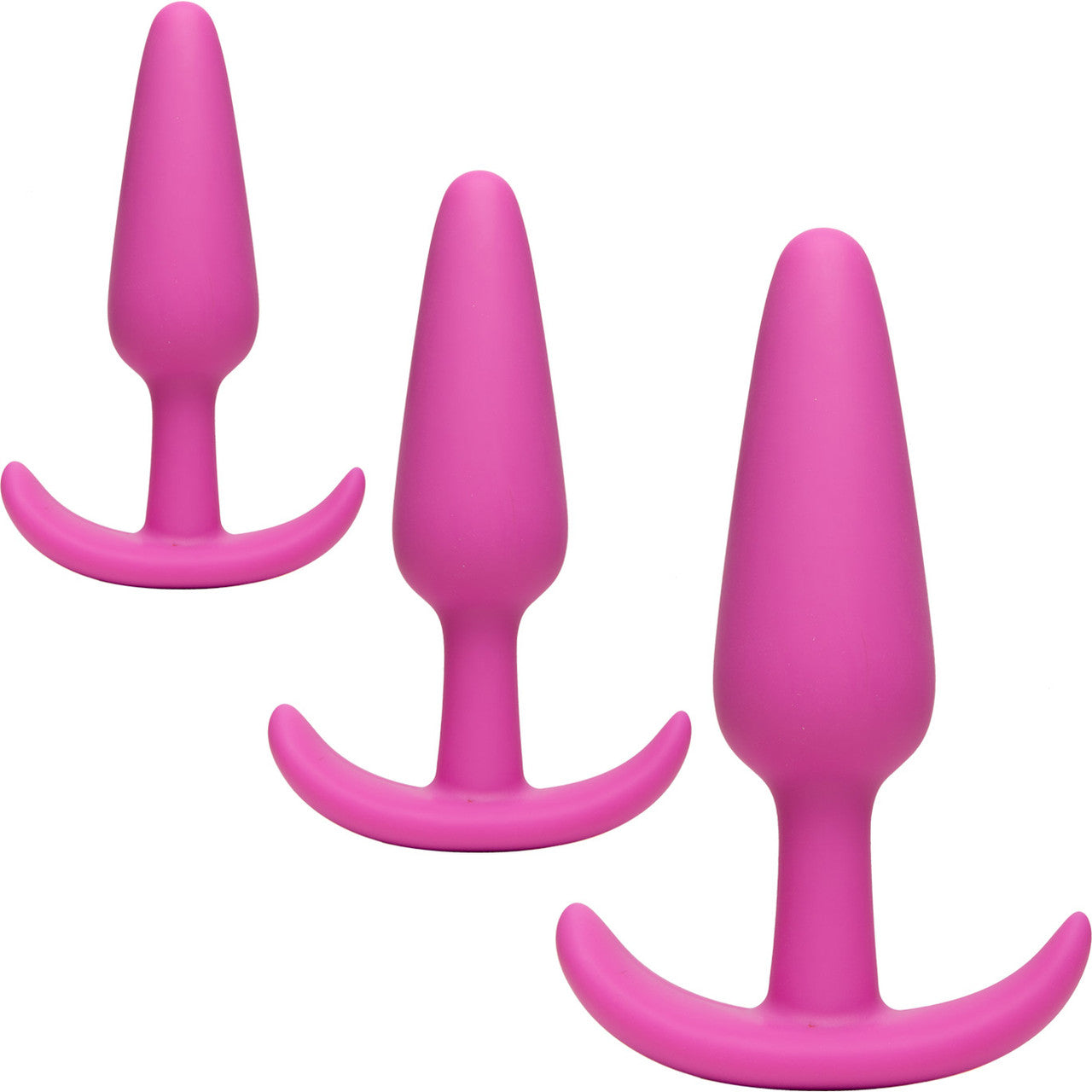 Mood Naughty 1 Silicone Butt Plug Trainer Set by Doc Johnson - Pink