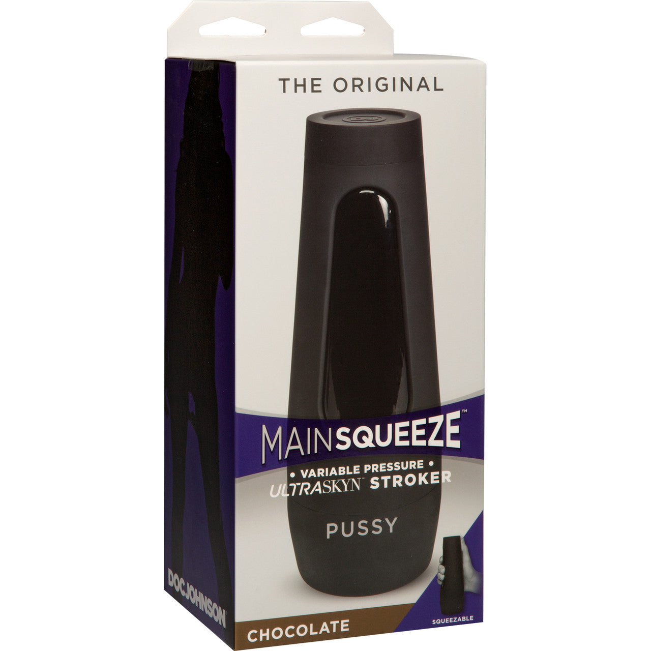 Main Squeeze Original Penis Masturbator Pussy by Doc Johnson - Chocolate