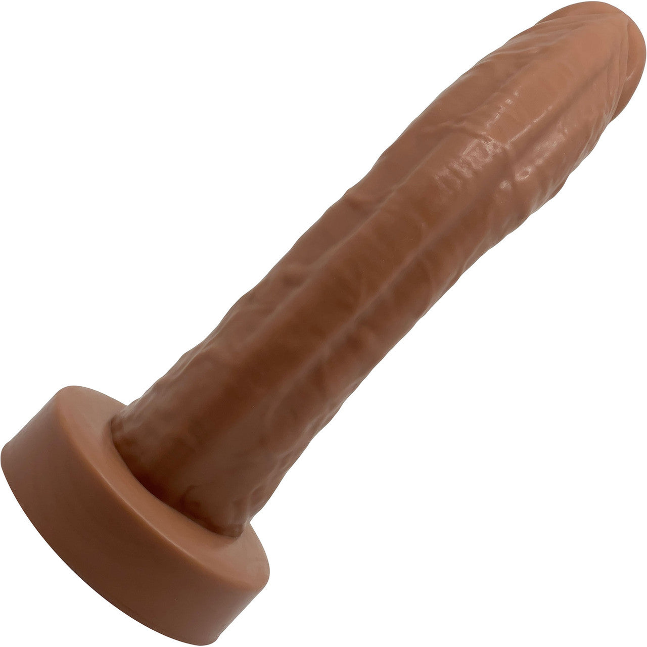 BIG Daddy Dominic Large 8" Platinum Silicone Realistic Dildo By Dee's Big Daddies - Caramel