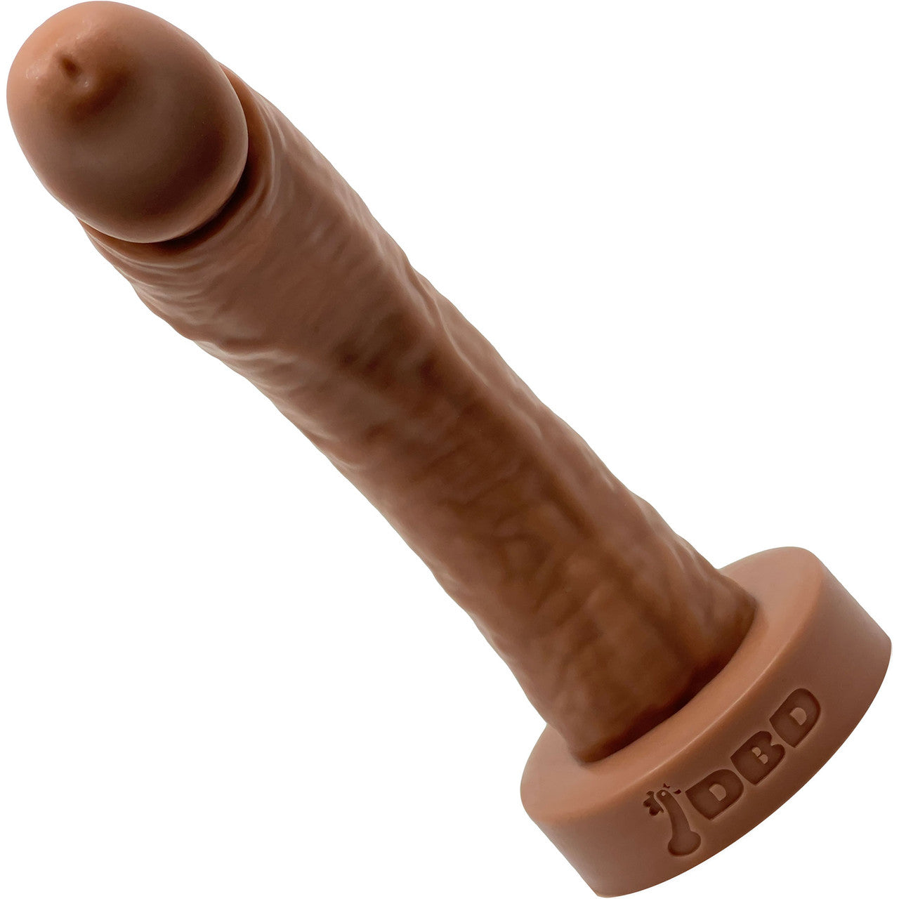 BIG Daddy Dominic Large 8" Platinum Silicone Realistic Dildo By Dee's Big Daddies - Caramel