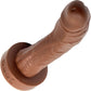 BIG Daddy Dominic Large 8" Platinum Silicone Realistic Dildo By Dee's Big Daddies - Chocolate