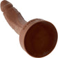 BIG Daddy Dominic Large 8" Platinum Silicone Realistic Dildo By Dee's Big Daddies - Chocolate