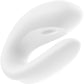 Satisfyer Double Joy Wearable Silicone Dual Stimulation App Enabled Couples Vibrator - White