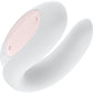 Satisfyer Double Joy Wearable Silicone Dual Stimulation App Enabled Couples Vibrator - White