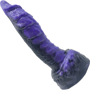 BIG Daddy Drake The Dragon Large 7.5" Platinum Silicone Fantasy Dildo By Dee's Big Daddies - Indigo