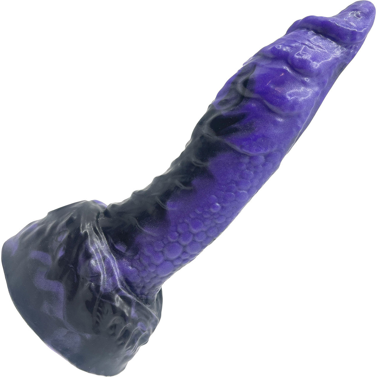 BIG Daddy Drake The Dragon Large 7.5" Platinum Silicone Fantasy Dildo By Dee's Big Daddies - Indigo