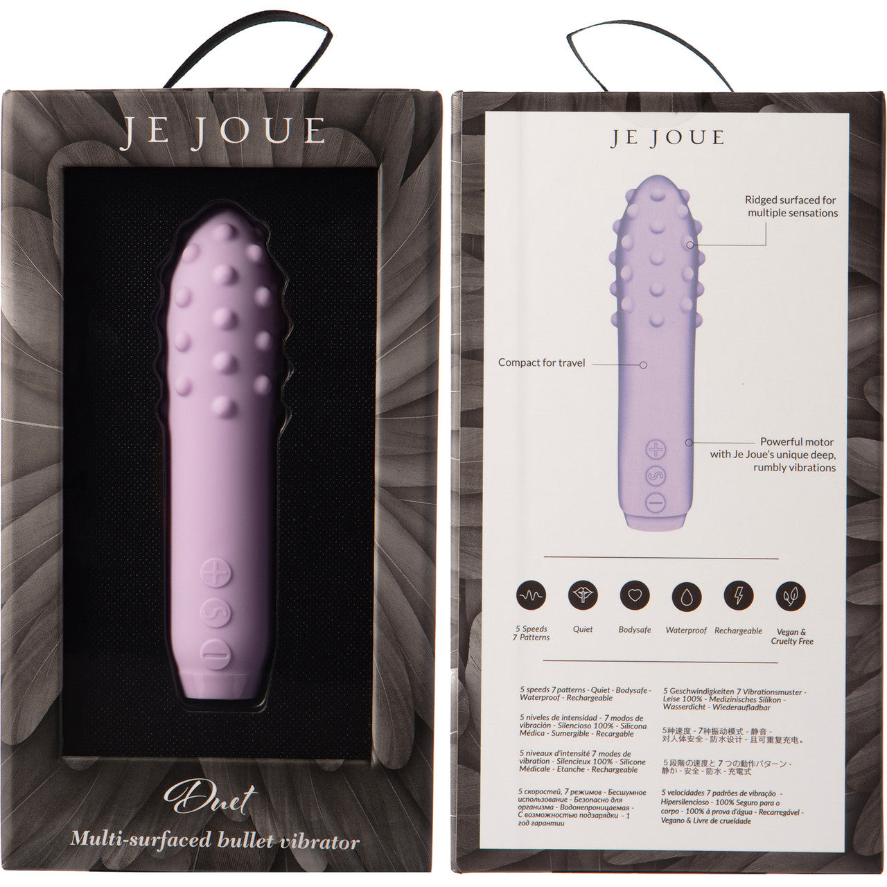 Je Joue Duet Waterproof Rechargeable Silicone Bullet Vibrator - Lilac