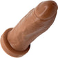 BIG Daddy Duke Large 7.75" Platinum Silicone Realistic Dildo By Dee's Big Daddies - Caramel